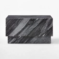 Enyo Square Grey Marble Side Table -Home Furnishing Store EnyoGryMblSideTableSDSSS23