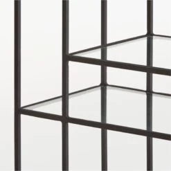 Euclidean Black Metal Etagere -Home Furnishing Store EuclideanBlackEtagereAVSSS21