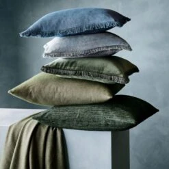 Bettie Forest Green Throw Pillow With Down-Alternative Insert 16" 12 Bettie Forest Green Throw Pillow With Down-Alternative Insert 16" -Home Furnishing Store EyelashBluePillowBettiePillowJL21 1x1