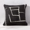 Faro Black And White Outdoor Throw Pillow 20'' -Home Furnishing Store FaroBlkNWhtODPillow20x20SHS23