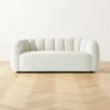 Fitz Channeled White Boucle Loveseat -Home Furnishing Store FitzCreamBclLoveseatSHS23