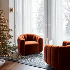 Heavyweight White Linen Curtain Panel -Home Furnishing Store FitzRussettSwivwelChairDC20 1x1