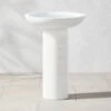 Flatform White Cement Birdbath -Home Furnishing Store FlatformWhiteBirdBathSHS23