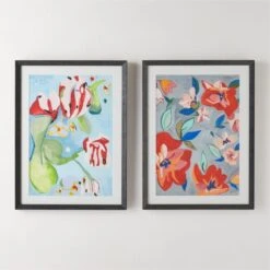 'La Courtine Floral' Framed Giclee Art Print 18"x24" -Home Furnishing Store FloralGroupFHS23