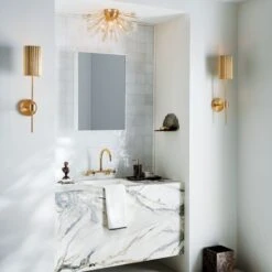 Quartz Stone Flush Mount 9 Quartz Stone Flush Mount -Home Furnishing Store FlutedGoldWallSconceNV20 1x1