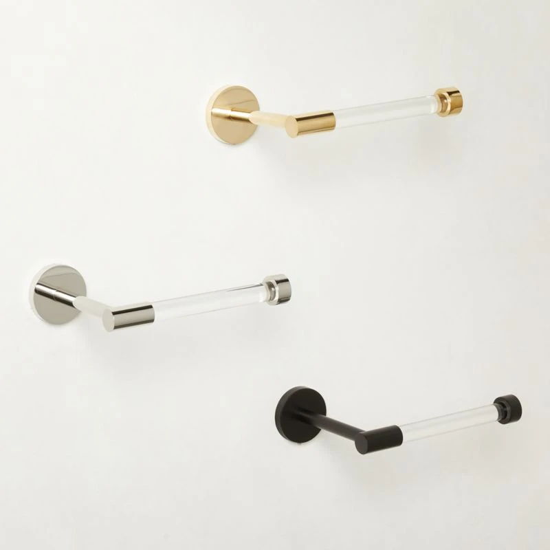 Flynn Crystal And Polished Nickel Wall Mounted Toilet Paper Holder 6 Flynn Crystal And Polished Nickel Wall Mounted Toilet Paper Holder - Image 4