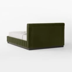 Forte Channeled Green Velvet Queen Bed 13 Forte Channeled Green Velvet Queen Bed -Home Furnishing Store ForteGreenQueenBed3QBSSF22