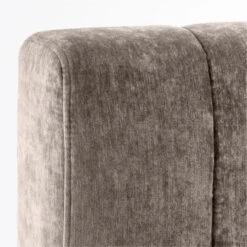 Forte Channeled Grey Velvet Queen Bed -Home Furnishing Store ForteGreyLushNickelQBedAVSSS21