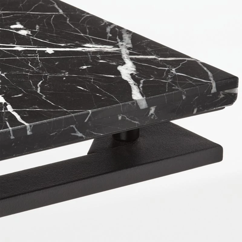Fullerton Black Metal Desk With Black Marble Top 8 Fullerton Black Metal Desk With Black Marble Top - Image 6