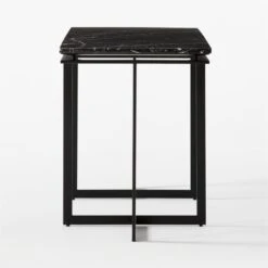 Fullerton Black Metal Desk With Black Marble Top 11 Fullerton Black Metal Desk With Black Marble Top -Home Furnishing Store FullertonModBkDskWTwoLegsSDF20