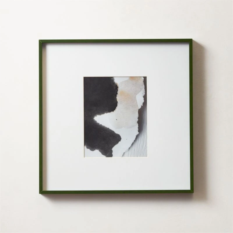 Gallery Green Picture Frame With White Mat 8"x10" 3 Gallery Green Picture Frame With White Mat 8"x10"