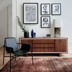 Rubie Handknotted Area Rug 5'x8' -Home Furnishing Store GeminiBlackLoungeChairAG20 1x1