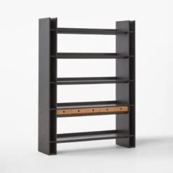 Genova Black Ebonized Oak Bookcase -Home Furnishing Store GenovaEbdOakPrstBkCs3QAVSSF22
