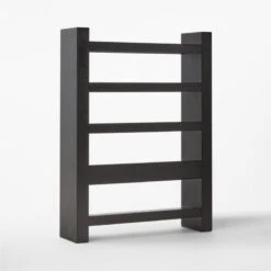 Genova Black Ebonized Oak Bookcase -Home Furnishing Store GenovaEbdOakPrstBkCs3QBSSF22
