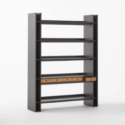 Genova Black Ebonized Oak Bookcase -Home Furnishing Store GenovaEbdOakPrstBkCs3QSSF22