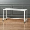 Go-Cart White Metal Desk On Wheels -Home Furnishing Store GoCartDeskWhiteSHS16 1x1