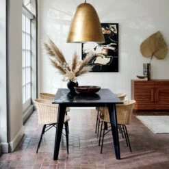 Hammered Brass Dome Pendant Light -Home Furnishing Store HarperBlackDiningTableFB21 1x1