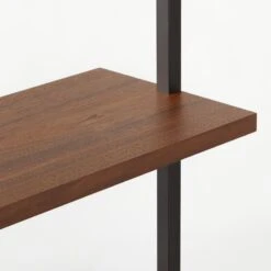 Helix Walnut Wood Wall Mount Bookshelf 70'' -Home Furnishing Store Helix96inWalnutBookcaseAVSSS21 1