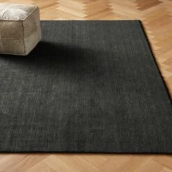 Henry Charcoal Handloomed Wool Area Rug 5'x8' 7 Henry Charcoal Handloomed Wool Area Rug 5'x8' -Home Furnishing Store HenryChrclHndlmdWlRug8x10SHF21