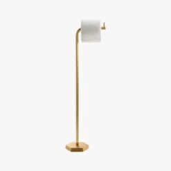 Hex Brass Standing Toilet Paper Holder -Home Furnishing Store HexFrStndngTltPprHldrAVF18