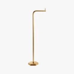 Hex Brass Standing Toilet Paper Holder -Home Furnishing Store HexFrStndngTltPprHldrF18