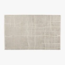 Hogan Handknotted Silver Grey Viscose Area Rug 5'x8'