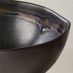 Hyacinth Black Soup Bowl With Reactive Glaze -Home Furnishing Store HyacinthBkRctvRmdSpBwlAV2SHF23