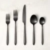 Ida 20-Piece Black Flatware Set -Home Furnishing Store IdaBrshdBkFltwr20PcSetSHS23