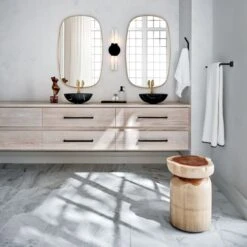 Infinity Brass Oblong Wall Mirror 23"x37" -Home Furnishing Store InfinityBrassOblongWallMirrorFB21 1x1