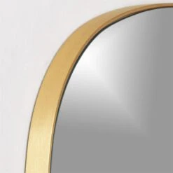 Infinity Brass Oblong Wall Mirror 23"x37" -Home Furnishing Store InfinityOblongMirrorBrssROS20