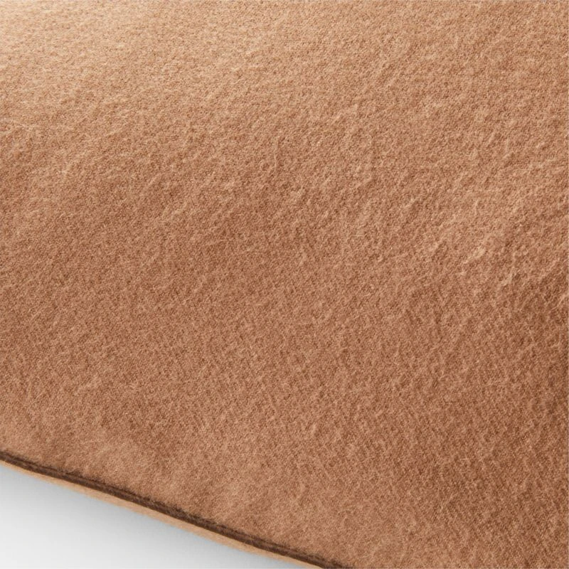 Ivy Camel Brown Cashmere Throw Pillow With Down-Alternative Insert 20" 4 Ivy Camel Brown Cashmere Throw Pillow With Down-Alternative Insert 20" - Image 2