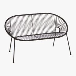 Ixtapa Black Outdoor Loveseat -Home Furnishing Store IxtapaLoveseatBlack3QS20