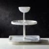 White Marble Tiered Serving Stand -Home Furnishing Store JF3TierMarblePartyTowerSHS20