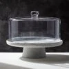 Swirl Cake Stand With Glass Lid -Home Furnishing Store JFSwirlCakeStandWGlassLidSHF20
