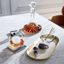 Flo Marble And Brass Coasters Set Of 4 -Home Furnishing Store JaxLeatherBarTrayAG20 1x1