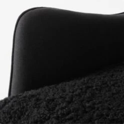 Jed Black Shearling Chair With Black Legs -Home Furnishing Store JedBlkNShrlngChairAVSSS22