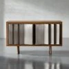 Kibo Steel And Oak Wood Media Console 42.5'' -Home Furnishing Store KDKiboCredenzaSHF21