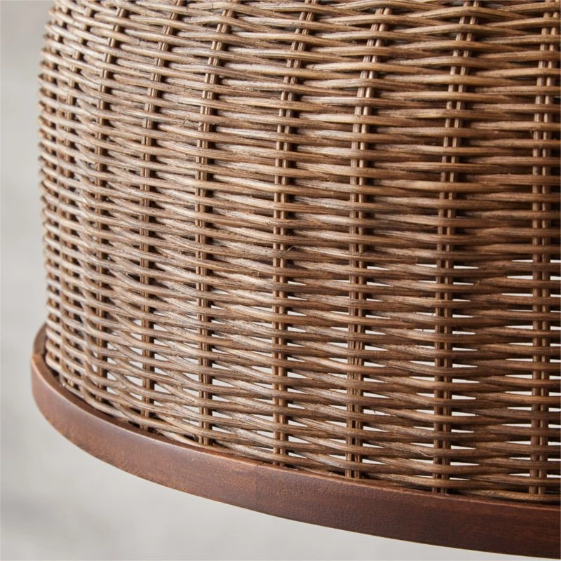 Sago Rounded Rattan Flush Mount Light 5 Sago Rounded Rattan Flush Mount Light - Image 3