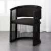 Kaishi Black Fabric Chair With Blackened Ash Frame