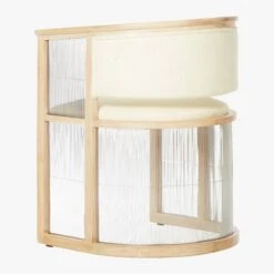 Kaishi White Fabric Chair With Whitewashed Ash Frame -Home Furnishing Store KaishiChairLindySnow3QBS17