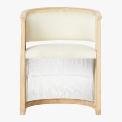 Kaishi White Fabric Chair With Whitewashed Ash Frame -Home Furnishing Store KaishiChairLindySnowS17