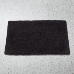 Kalani Organic Cotton Black Bath Mat 24"x36" -Home Furnishing Store KalaniBlackBathMatSHF23