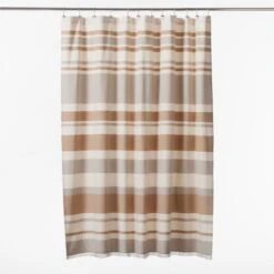 Kamilla Organic Cotton Dark Terracotta Shower Curtain 72" -Home Furnishing Store KamillaCpprOrgShwrCrtnSSF23