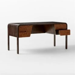 Kasen Burl Wood Executive Desk -Home Furnishing Store KasenExecutiveDesk3QAVSSS23
