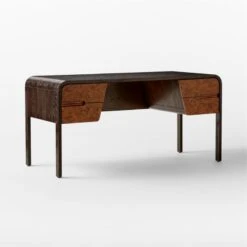 Kasen Burl Wood Executive Desk -Home Furnishing Store KasenExecutiveDesk3QSSS23