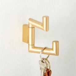 Kela Brushed Brass Swivel Hook -Home Furnishing Store KelaSwivelHookBrdBrsAVSHF22