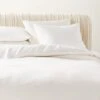Keyne TENCEL™ Lyocell Linen-Blend White Duvet Cover And Pillow Shams -Home Furnishing Store KeyneLnTnclWhtFQDuvetCvrSHS23