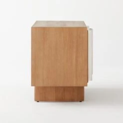 Kibo Steel And Oak Wood Media Console 42.5'' -Home Furnishing Store KiboCredenzaSDSSF21