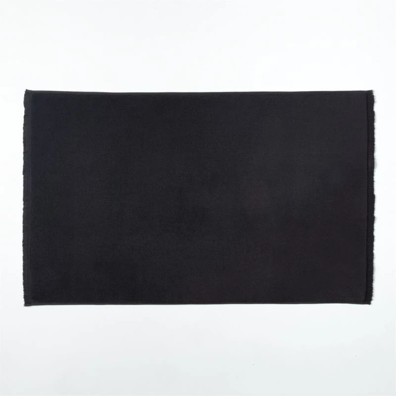 Kindred Organic Cotton Black Bath Mat 24"x36" 3 Kindred Organic Cotton Black Bath Mat 24"x36"