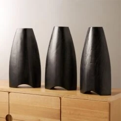 Kinsale Black Teak Wood Vase -Home Furnishing Store KinsaleBlackTeakVaseAV2SHF23